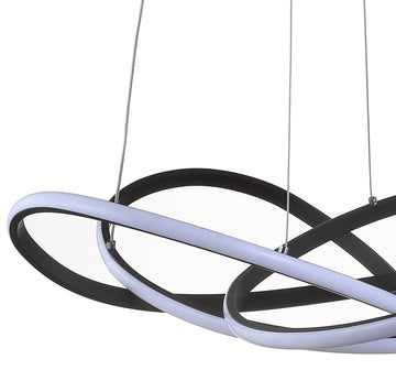 Alexia 25" Abstract Integrated LED Metal Adjustable Pendant - JONATHAN Y